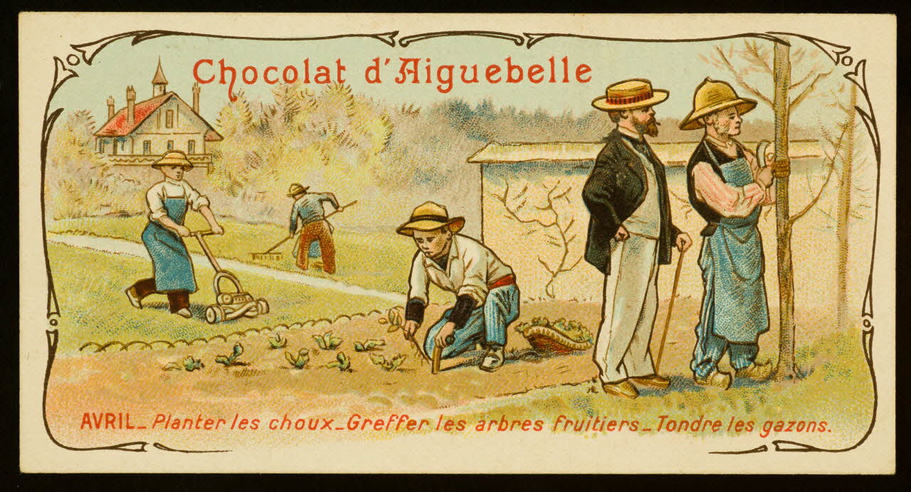 Edition de la Chocolaterie d'Aiguebelle carte réclame chromo 1883-1900 1996.40.389.4 Photo