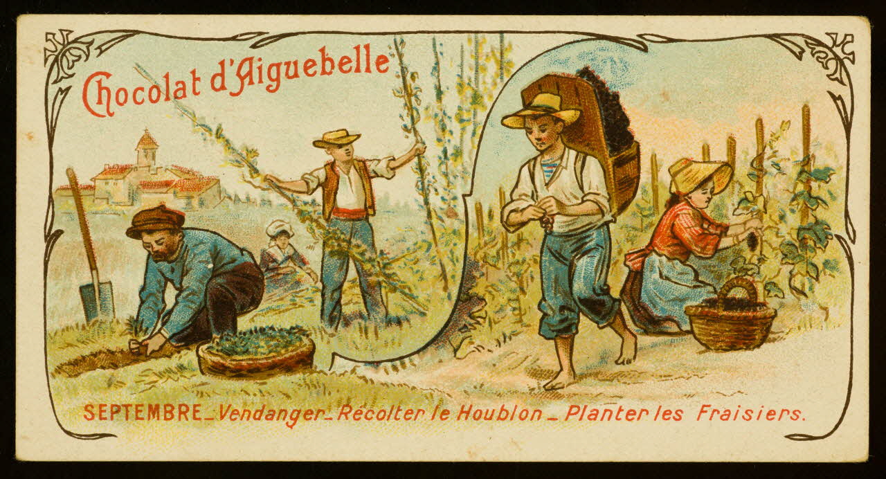 Edition de la Chocolaterie d'Aiguebelle carte réclame chromo 1883-1900 1996.40.389.9 Photo