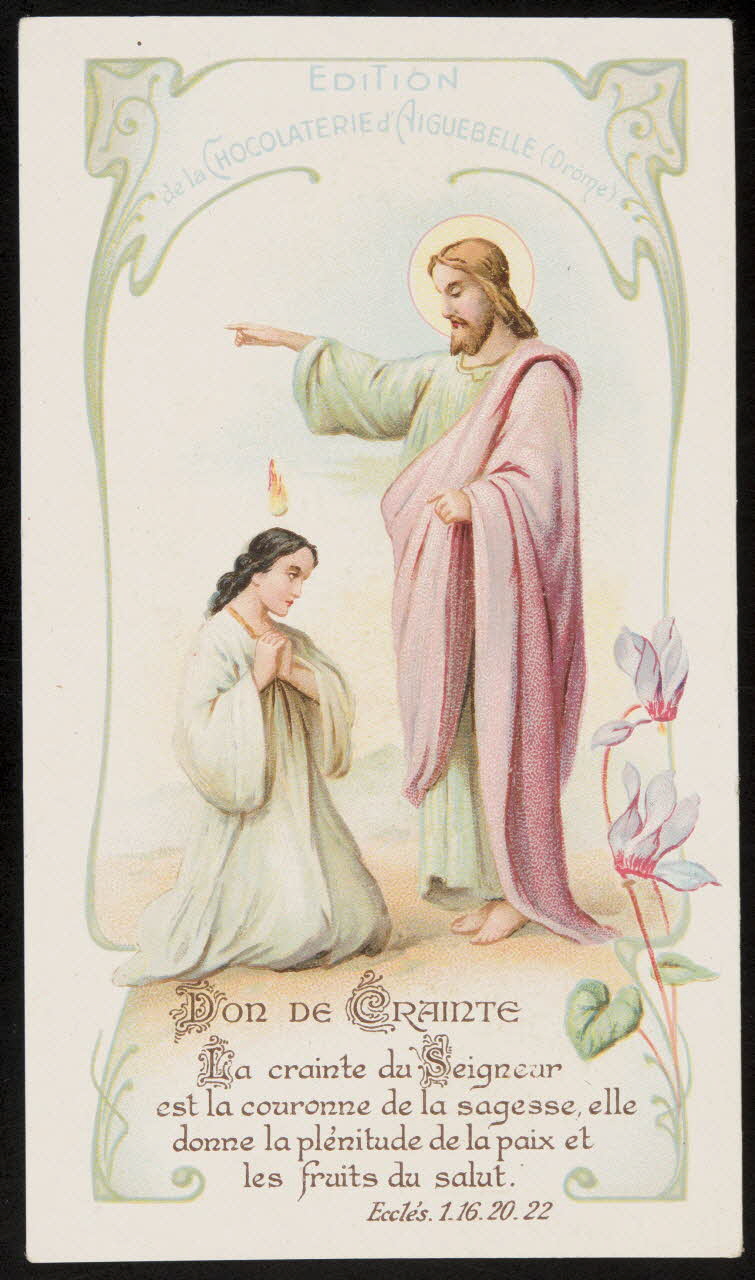 Edition de la Chocolaterie d'Aiguebelle carte réclame chromo 1900-1919 1996.40.452.2 Photo