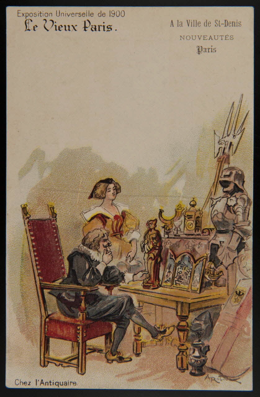 Albert Robida carte réclame chromo Paris 1900 1996.40.477.1 Photo