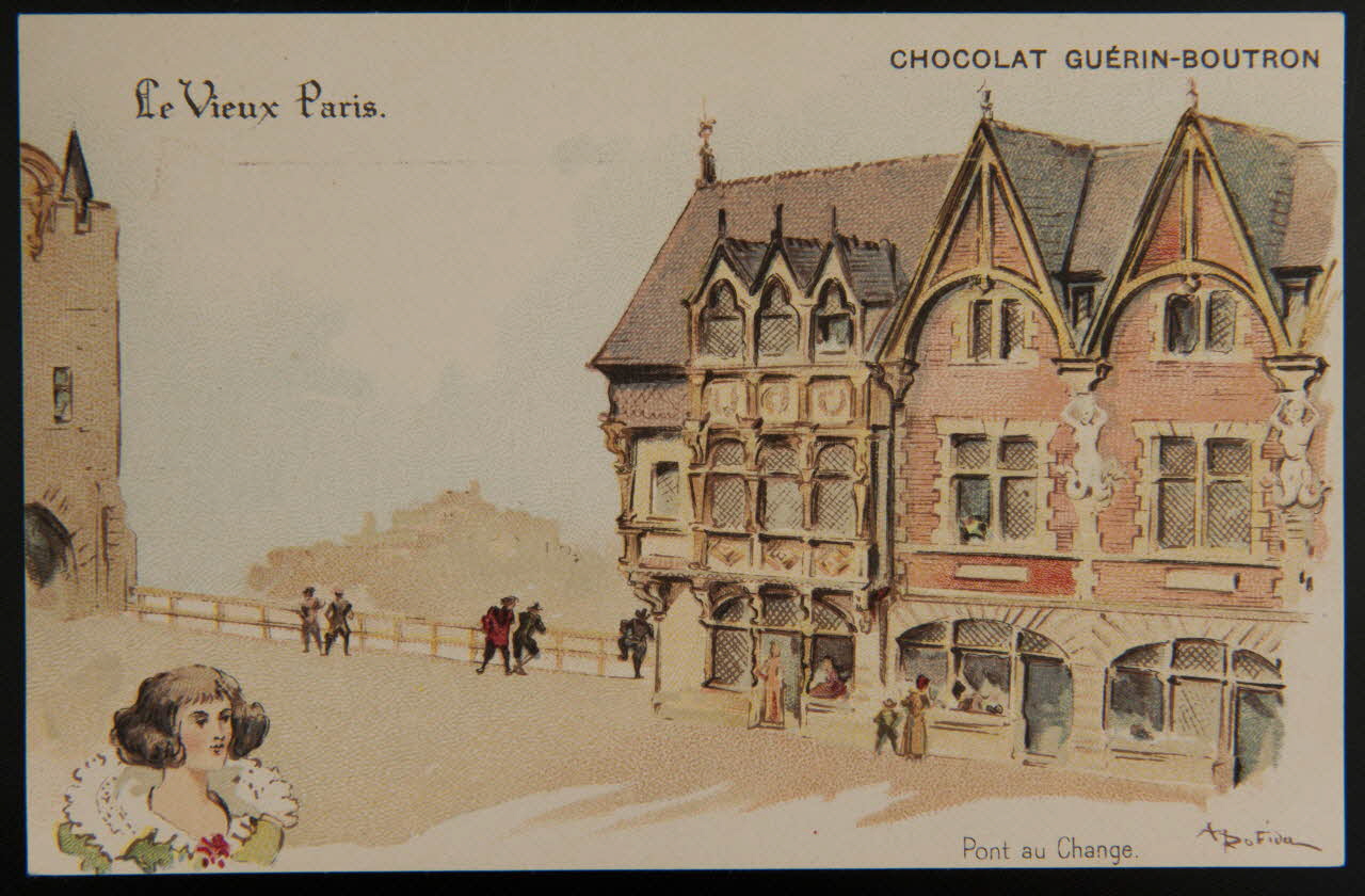 Albert Robida carte réclame chromo Paris 1900 1996.40.477.21 Photo