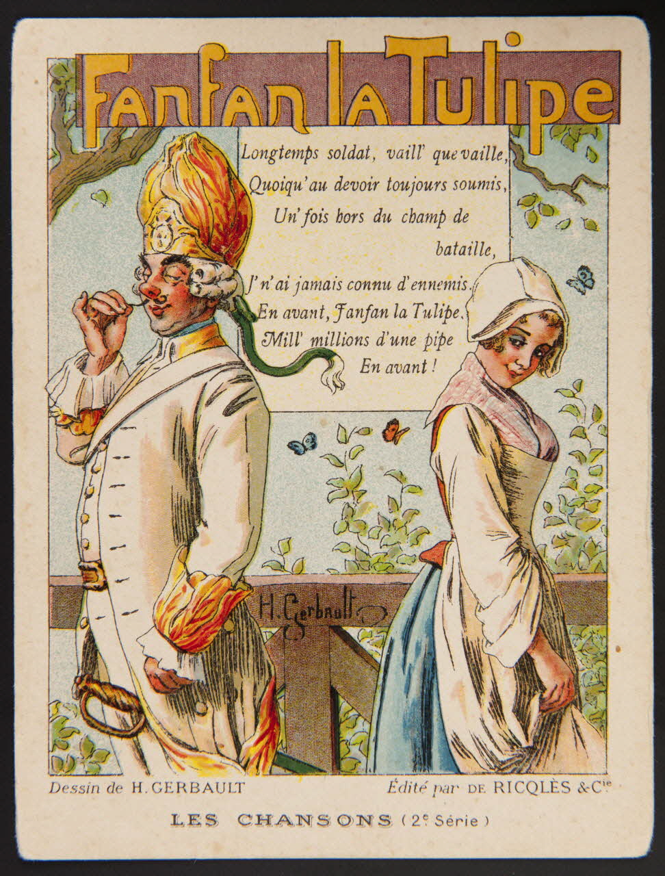 Henry Gerbault ; G. Engelmann Paris carte réclame chromo Paris 1925 1996.40.506.13 Photo