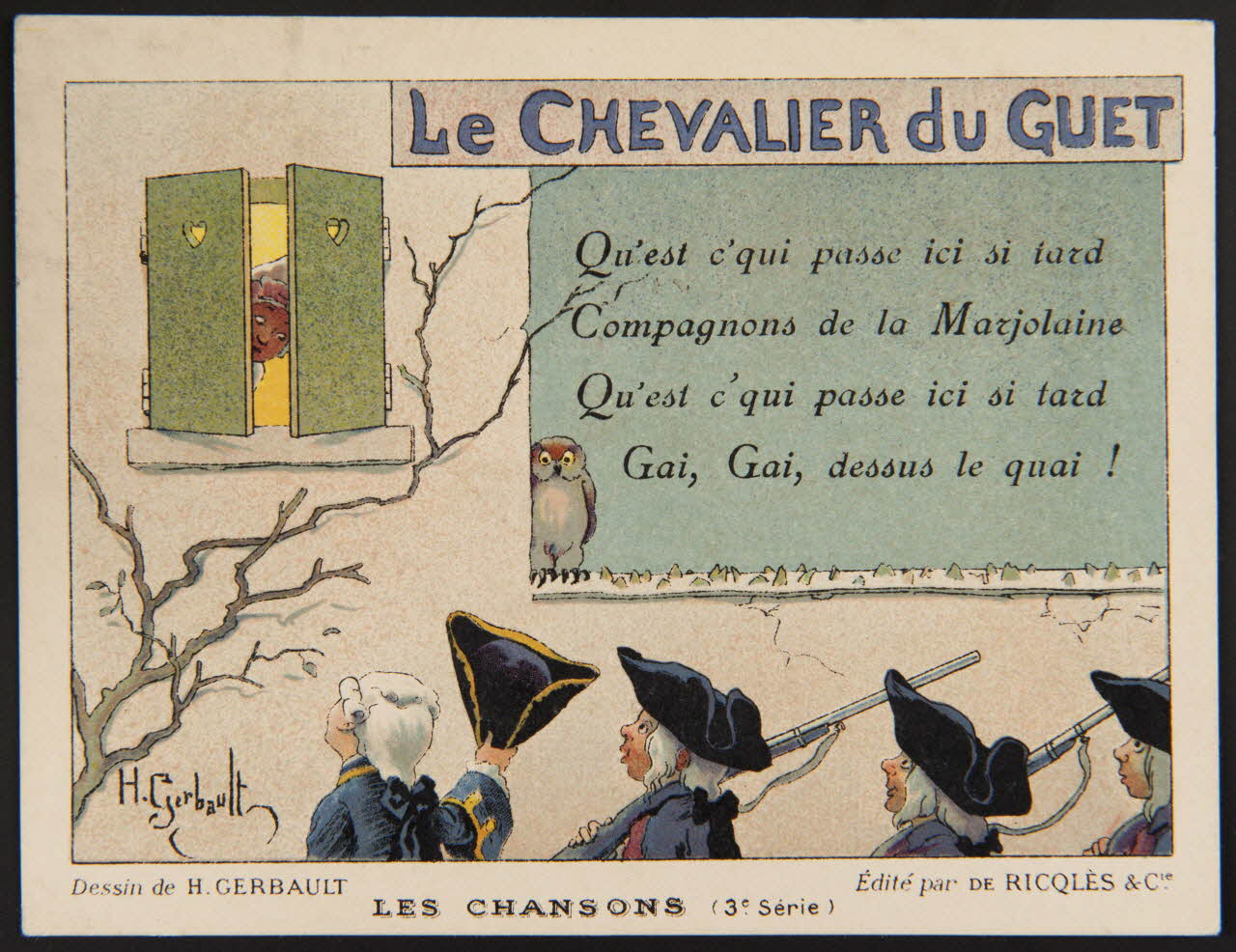 Henry Gerbault ; G. Engelmann Paris carte réclame chromo Paris 1925 1996.40.506.17 Photo