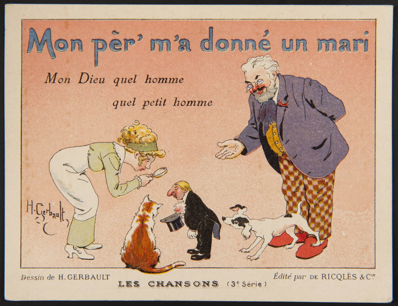 Henry Gerbault ; G. Engelmann Paris carte réclame chromo Paris 1925 1996.40.506.18 Photo