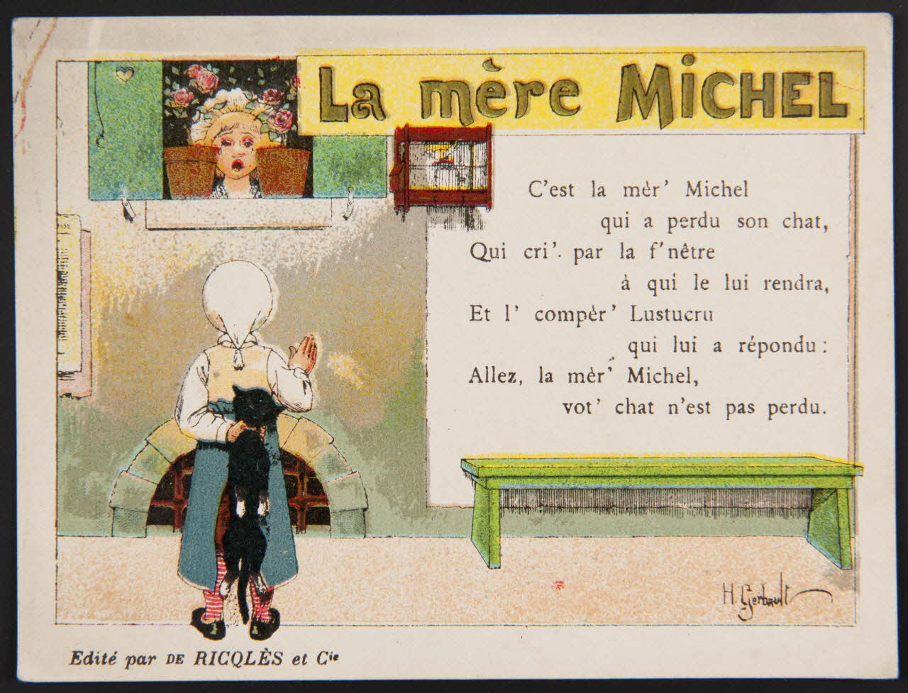 Henry Gerbault ; G. Engelmann Paris carte réclame chromo Paris 1925 1996.40.506.6 Photo