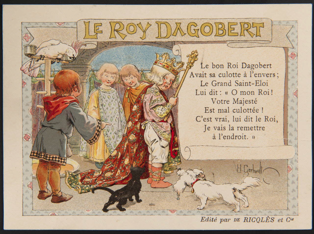 Henry Gerbault ; G. Engelmann Paris carte réclame chromo Paris 1925 1996.40.506.8 Photo