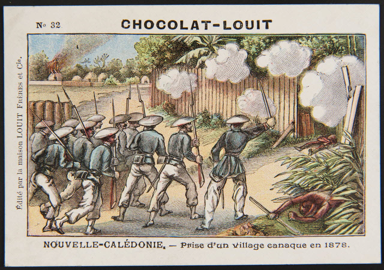Maison Louit Frère et Compagnie ; Ch. Wall carte réclame chromo Paris 1878 1996.40.511.3 Photo