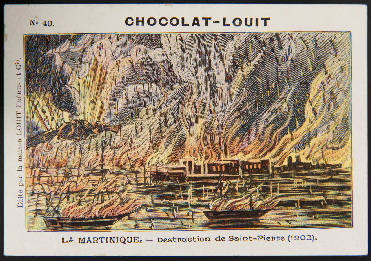 Maison Louit Frère et Compagnie ; Ch. Wall carte réclame chromo Paris 1902 1996.40.511.5 Photo