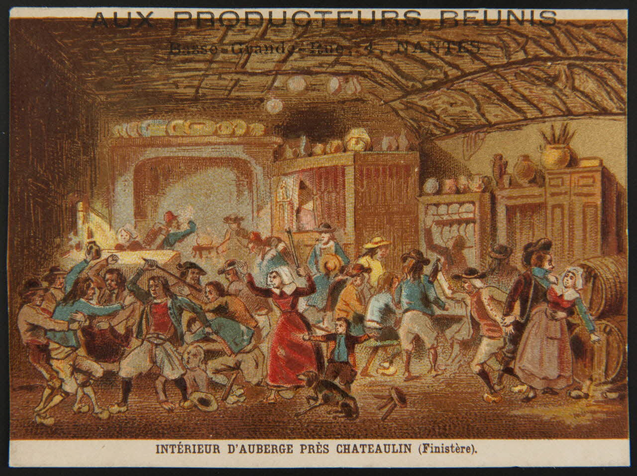 carte réclame Intérieur d'auberge près Châteaulin (Finistère) 1996.40.519.1 Photo