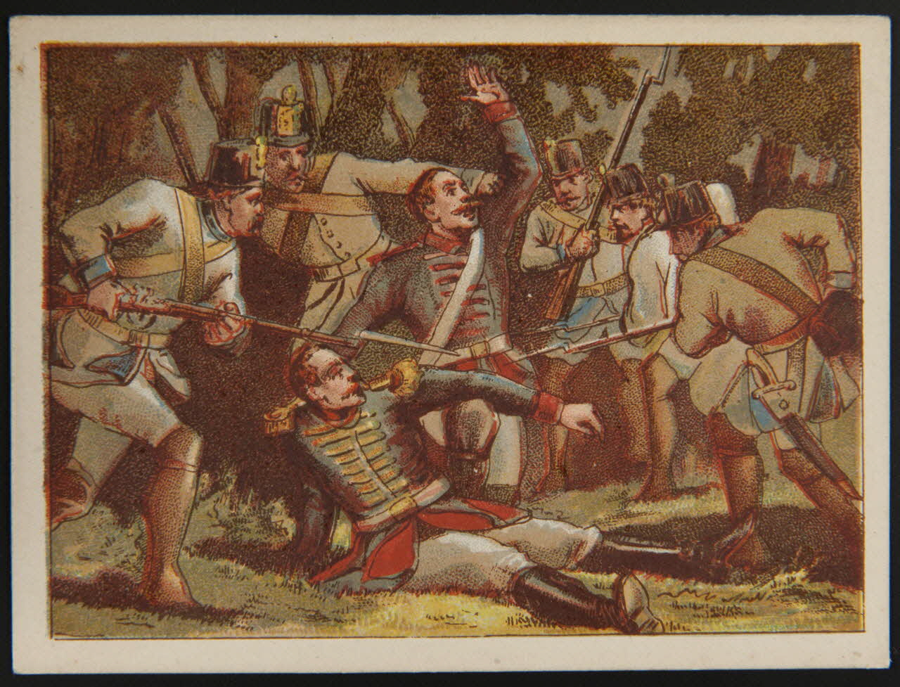 Société de l'Enseignement patriotique ; Murat C. carte de récompense scolaire chromo Paris 1870 1996.40.547.40 Photo