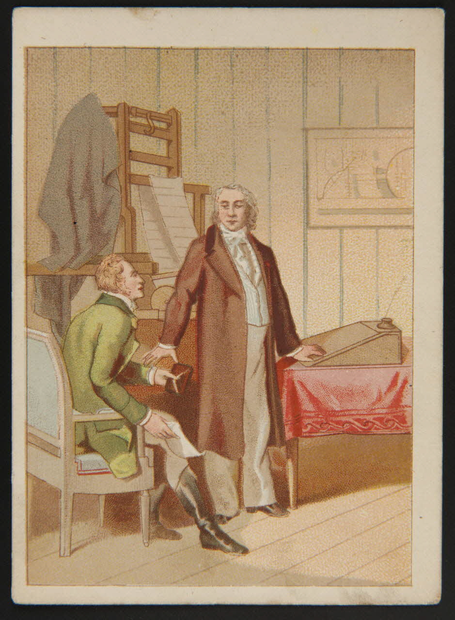 Société de l'Enseignement patriotique ; Murat C. carte de récompense scolaire chromo Paris 1870 1996.40.547.42 Photo