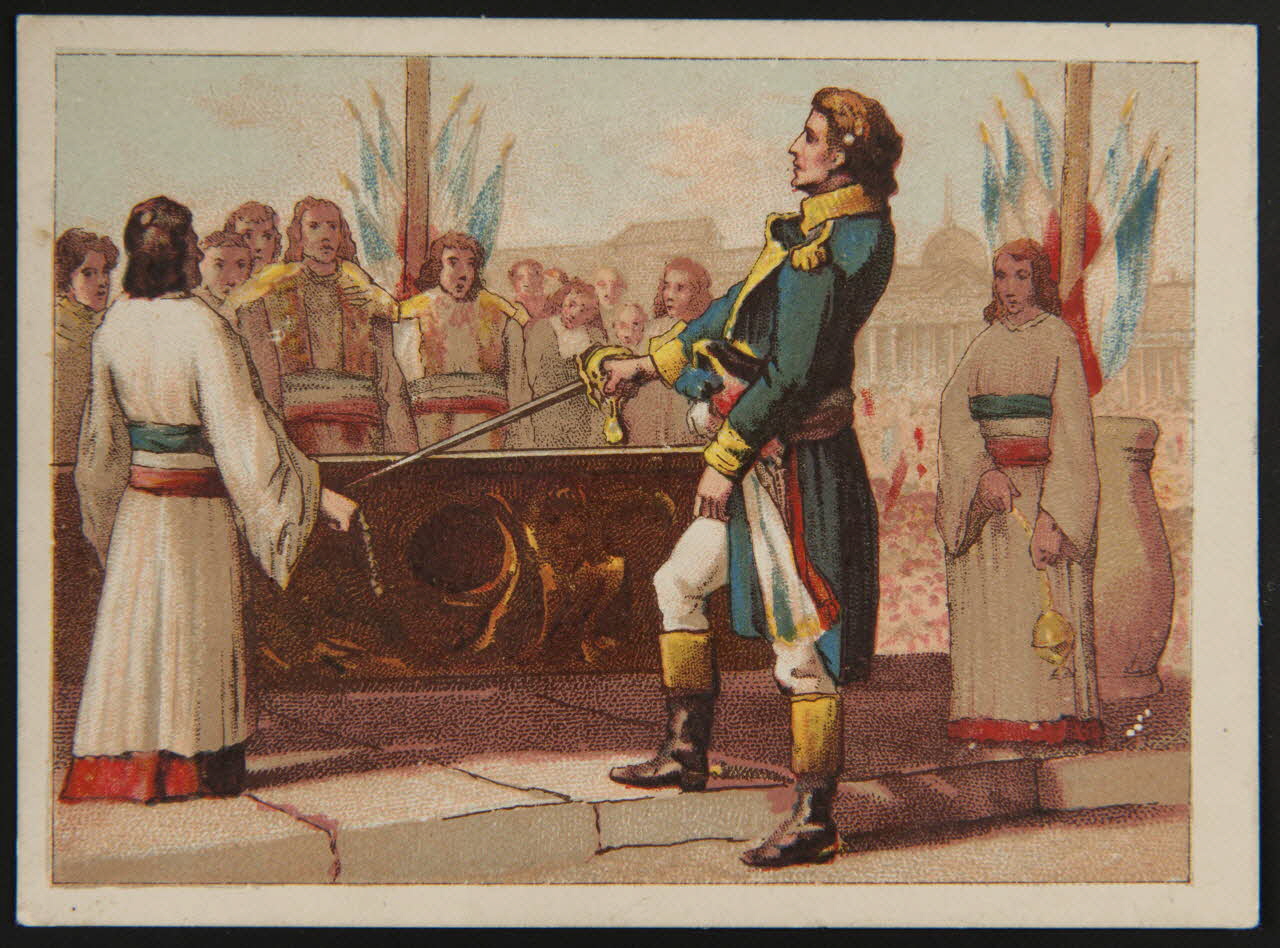 Société de l'Enseignement patriotique ; Llanta carte de récompense scolaire chromo Paris 1870 1996.40.547.47 Photo