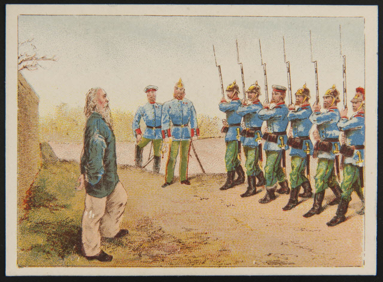 Llanta carte de récompense scolaire chromo Paris 1870 1996.40.547.49 Photo