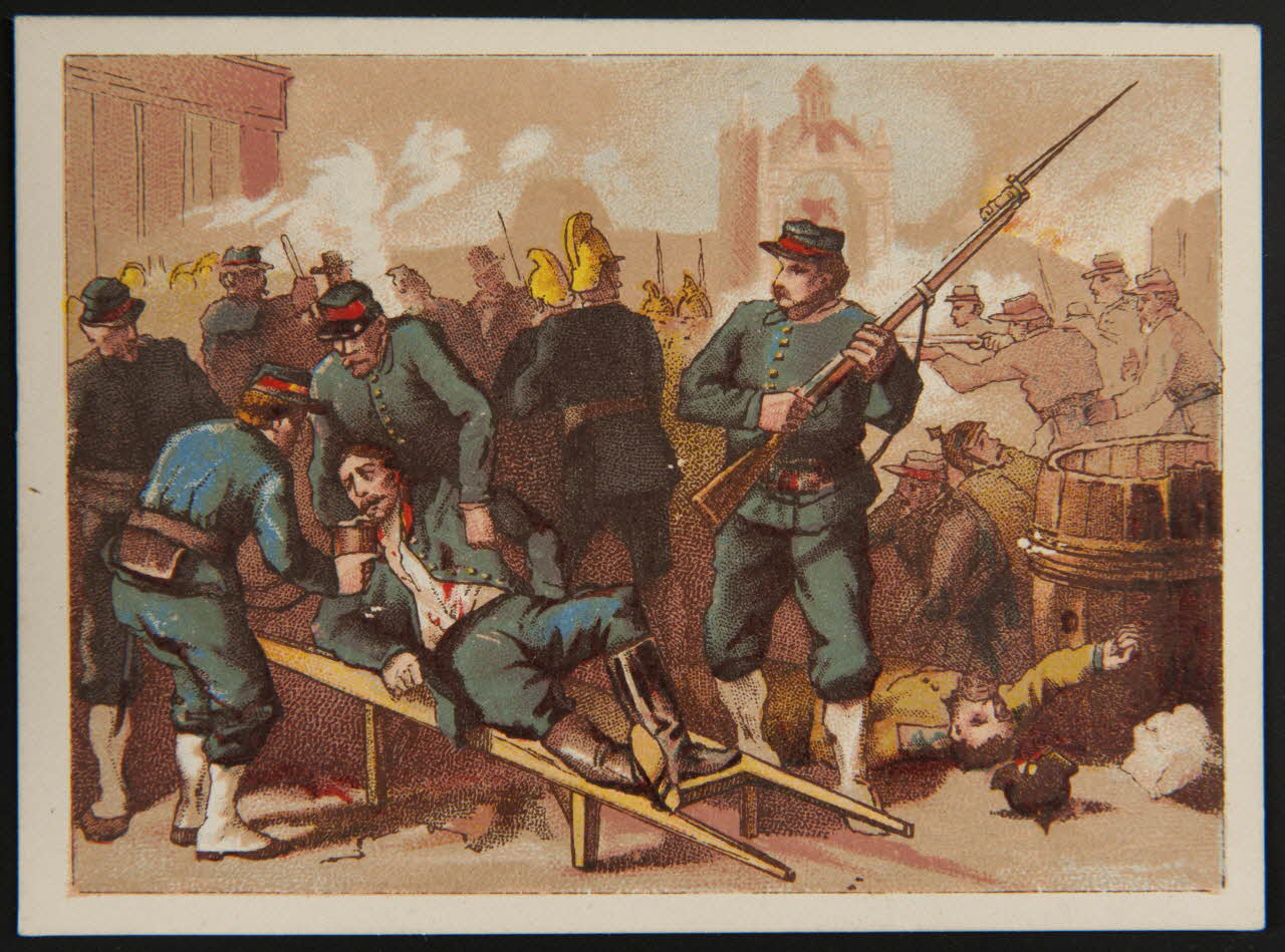 Llanta carte de récompense scolaire chromo Paris 1870 1996.40.547.51 Photo