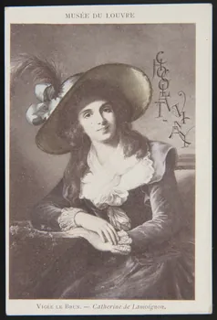 Elisabeth Vigée Le Brun carte réclame chromo Paris 1850 1996.40.652.3 Photo