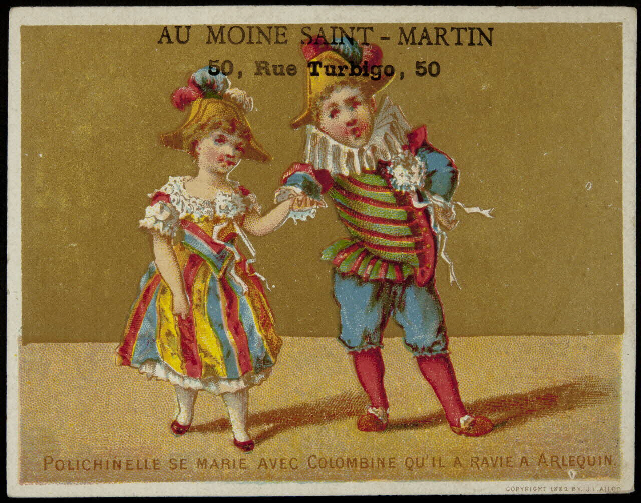 carte réclame chromo Paris 1870 1996.40.757.2 Photo