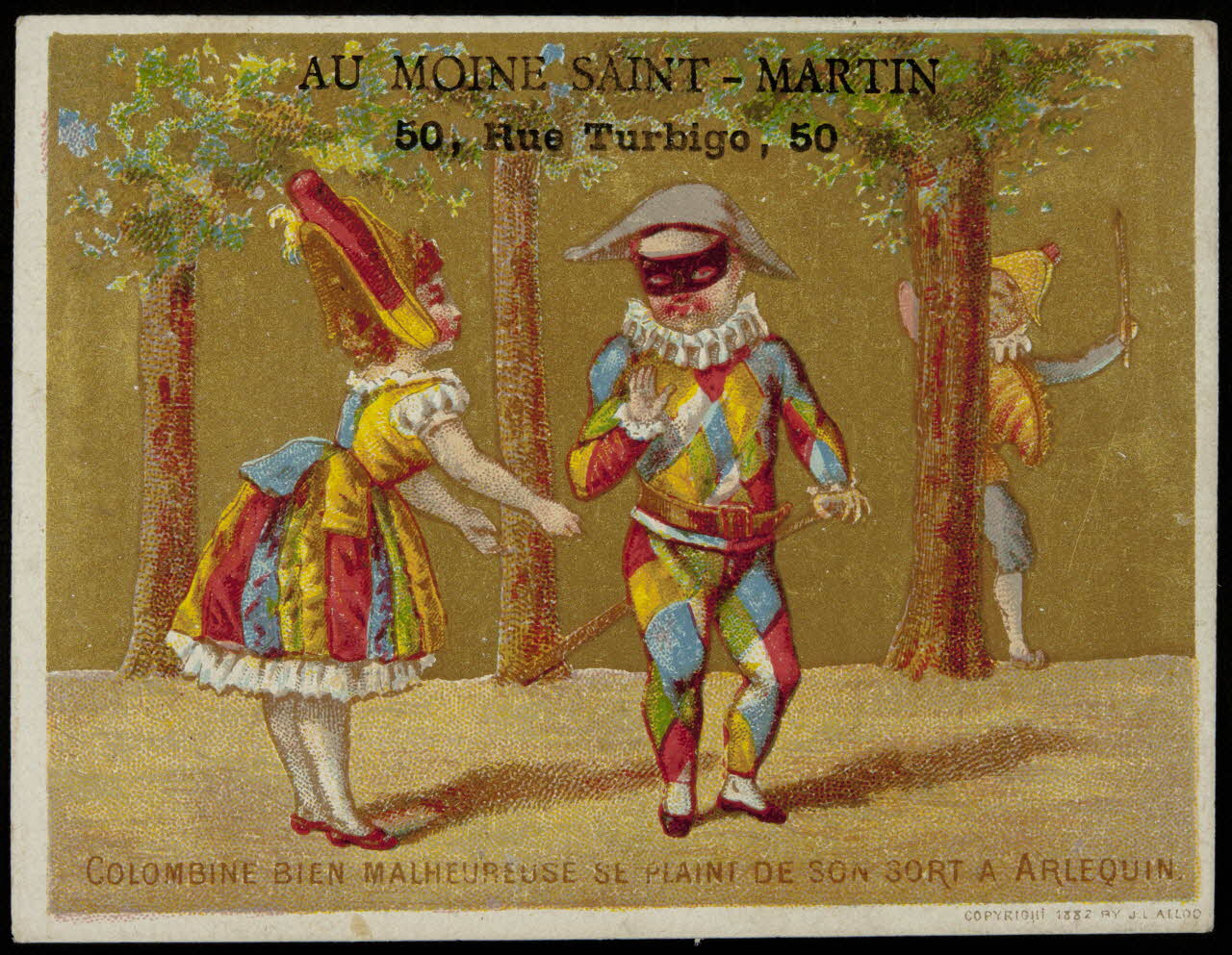 carte réclame chromo Paris 1870 1996.40.757.4 Photo