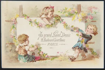 carte réclame chromo Paris 1875 1996.40.773.1 Photo