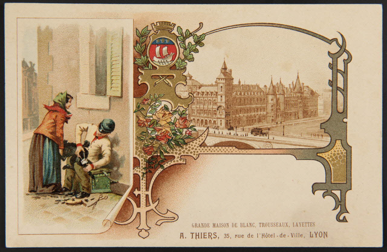 carte réclame chromo Paris 1890 1996.40.784.2 Photo