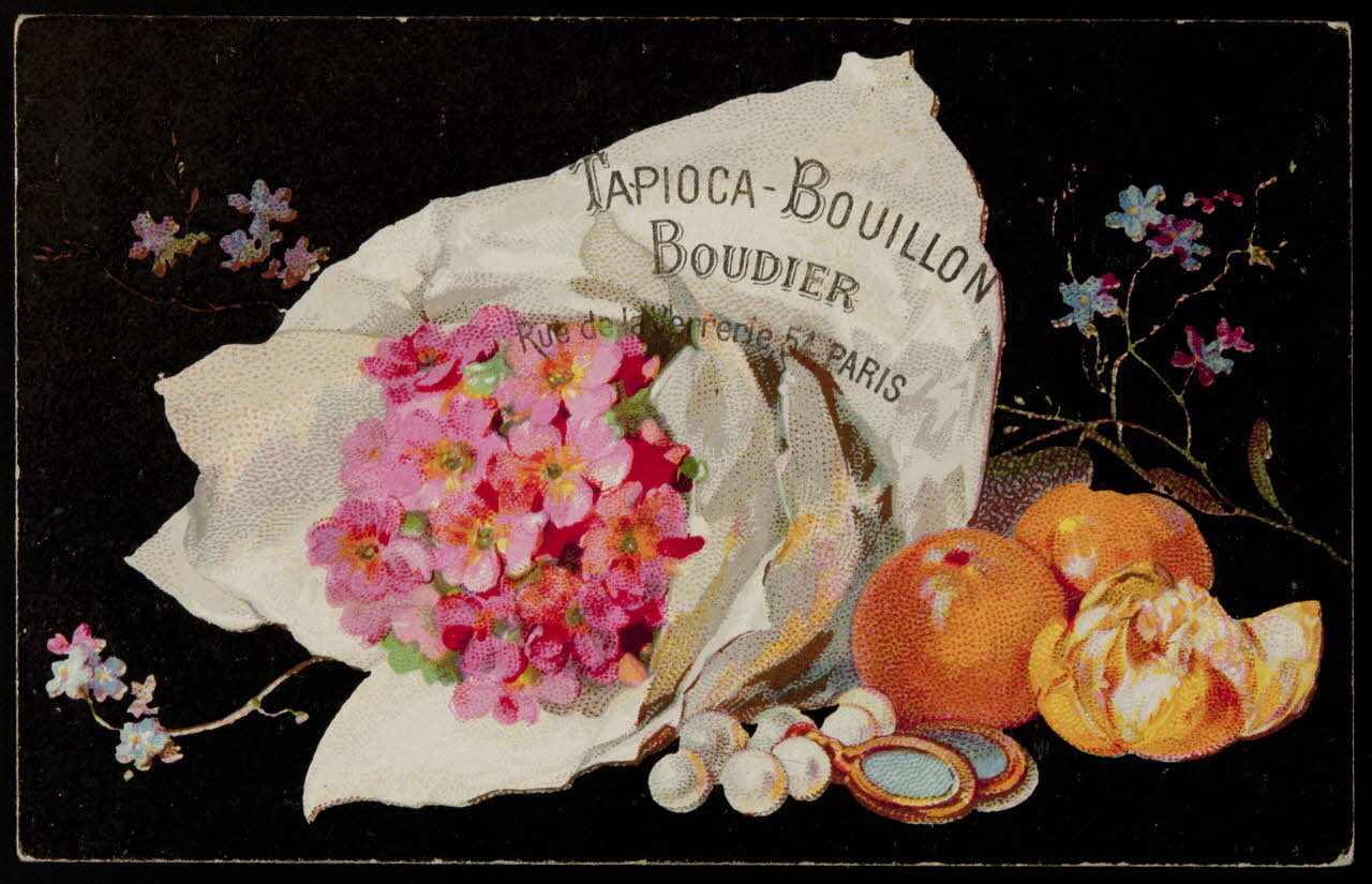 May Charles et Deymarie carte réclame chromo Paris 1878 1996.40.867.1 Photo