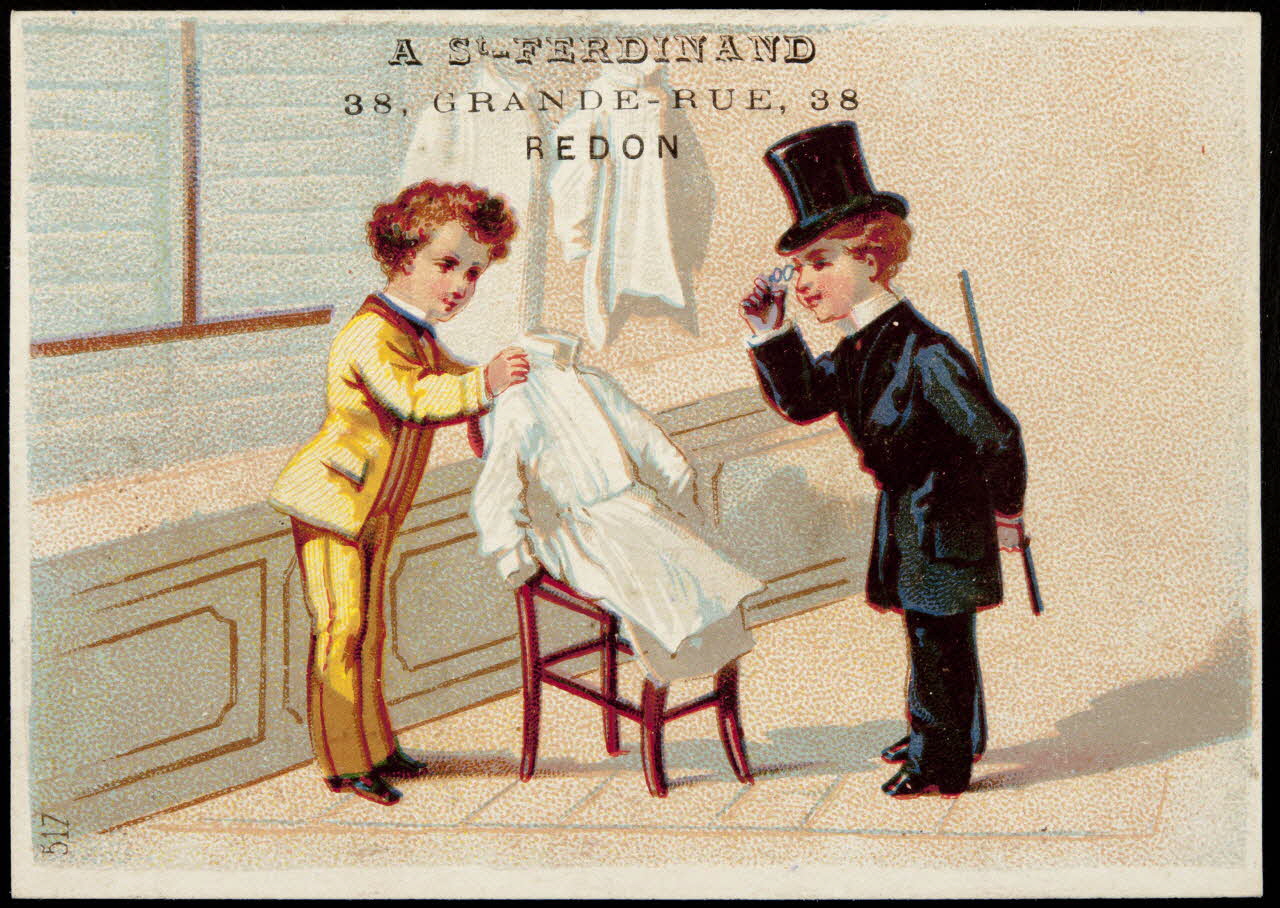 Heberer P. et Cie carte réclame chromo Paris 1878-1905 1996.40.995.1 Photo