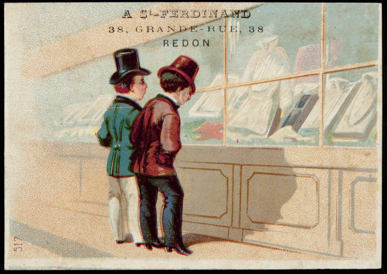 Heberer P. et Cie carte réclame chromo Paris 1878-1905 1996.40.995.3 Photo