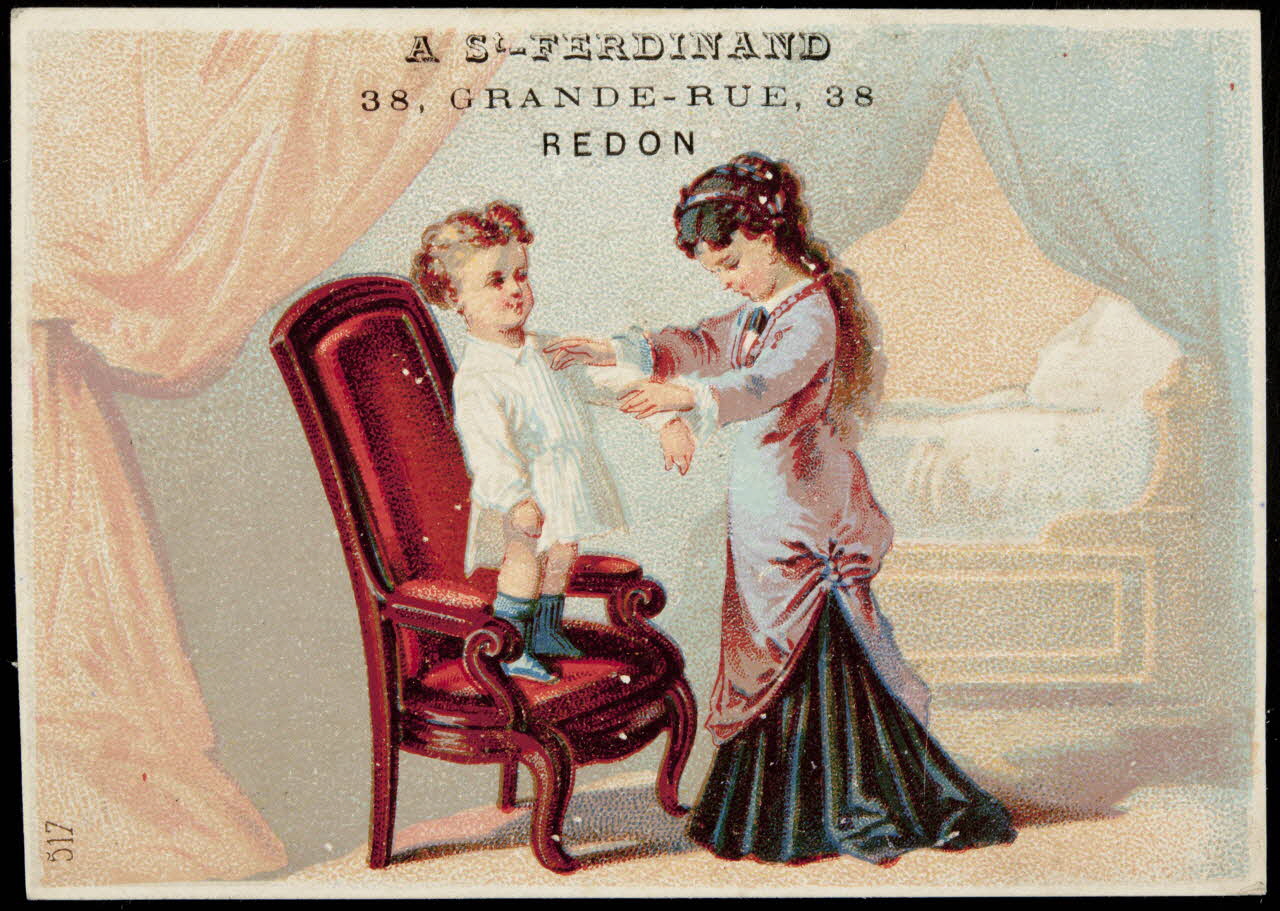 Heberer P. et Cie carte réclame chromo Paris 1878-1905 1996.40.995.4 Photo