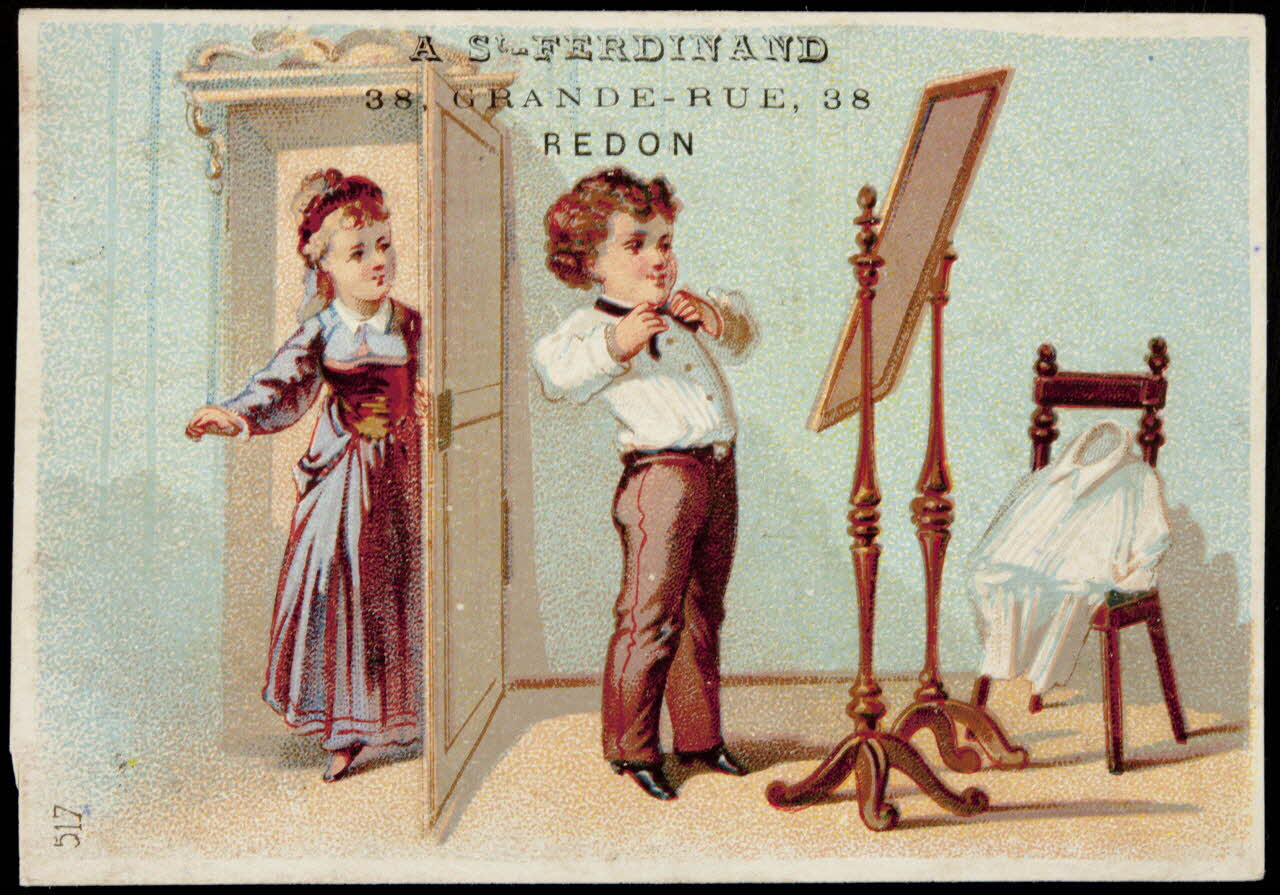 Heberer P. et Cie carte réclame chromo Paris 1878-1905 1996.40.995.5 Photo