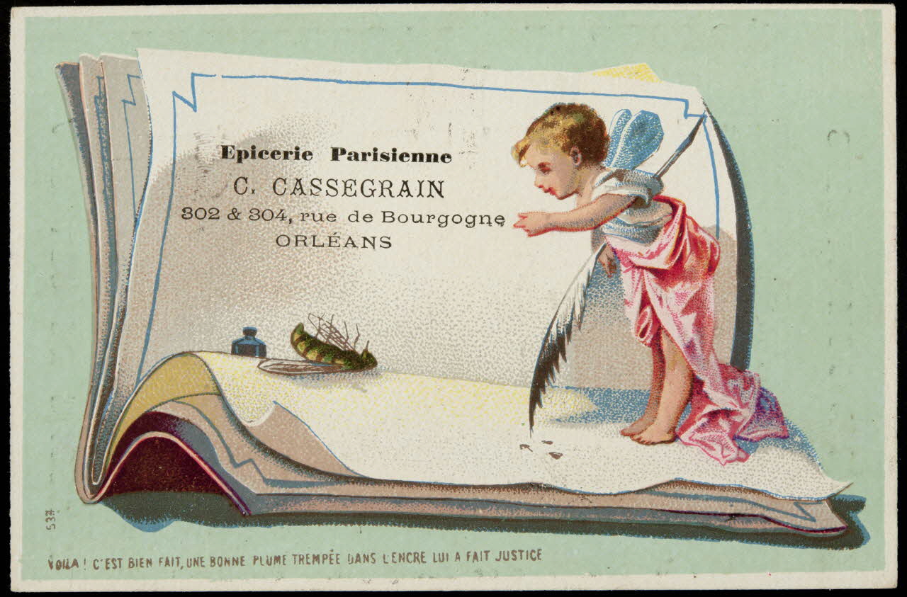 carte réclame chromo Paris 1881 1996.40.999.5 Photo