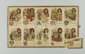 jeu Puzzle reprenant des planches de chromolithographies publicitaires 1996.53.2.1-35 Photo
