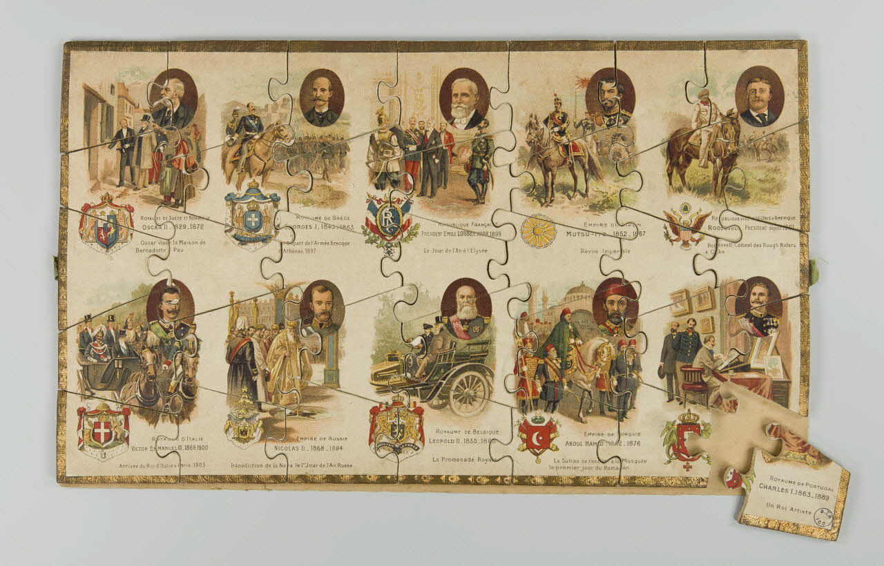 jeu Puzzle reprenant des planches de chromolithographies publicitaires 1996.53.3.1-35 Photo