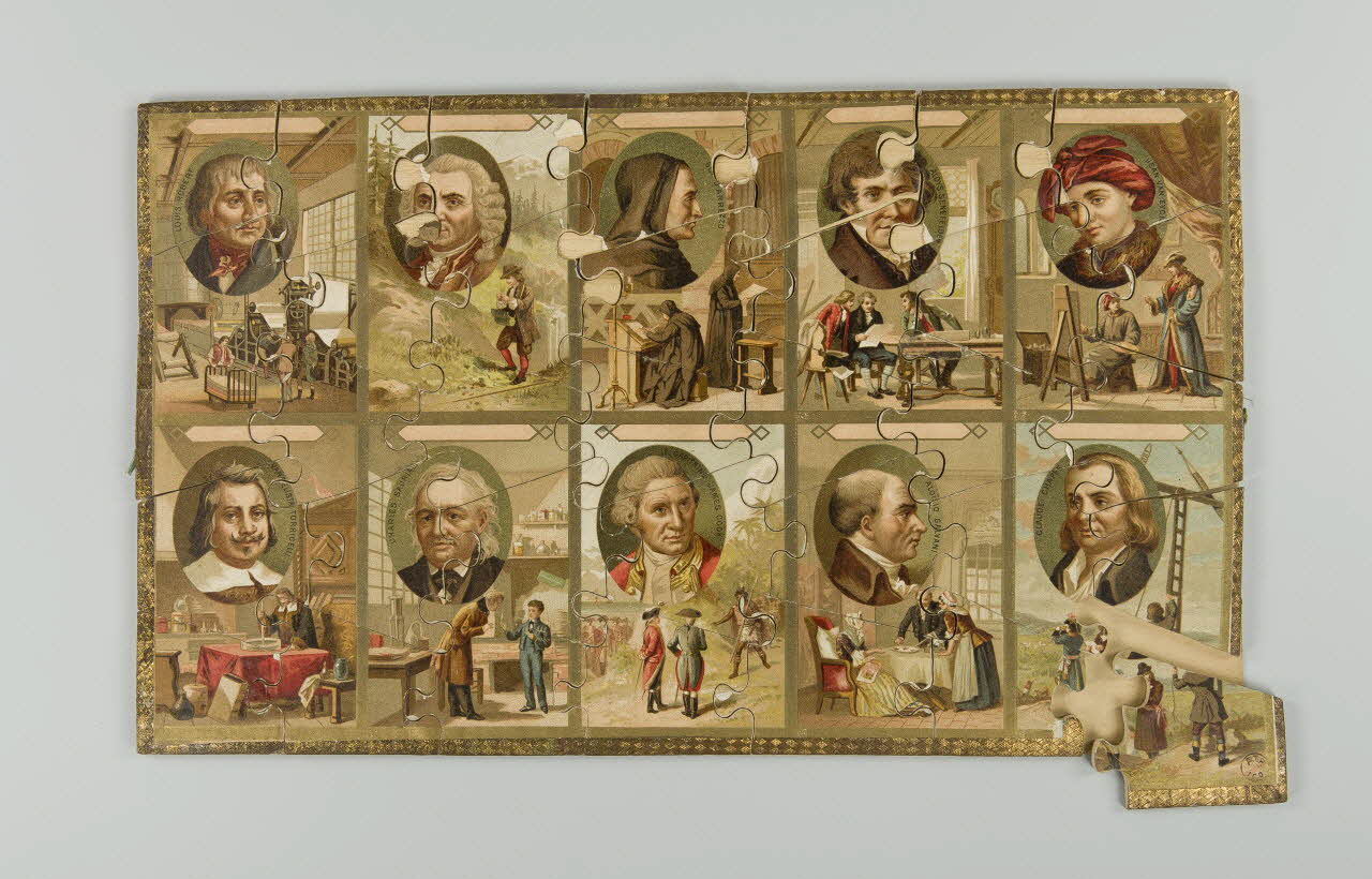 jeu Puzzle reprenant des planches de chromolithographies publicitaires 1996.53.4.1-35 Photo