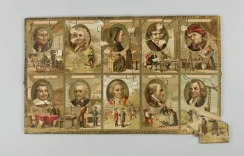 jeu Puzzle reprenant des planches de chromolithographies publicitaires 1996.53.4.1-35 Photo