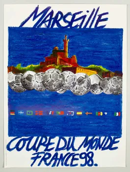 Marta Rueda affiche MARSEILLE  COUPE DU MONDE  FRANCE 98 1998 1998.78.8  Photo