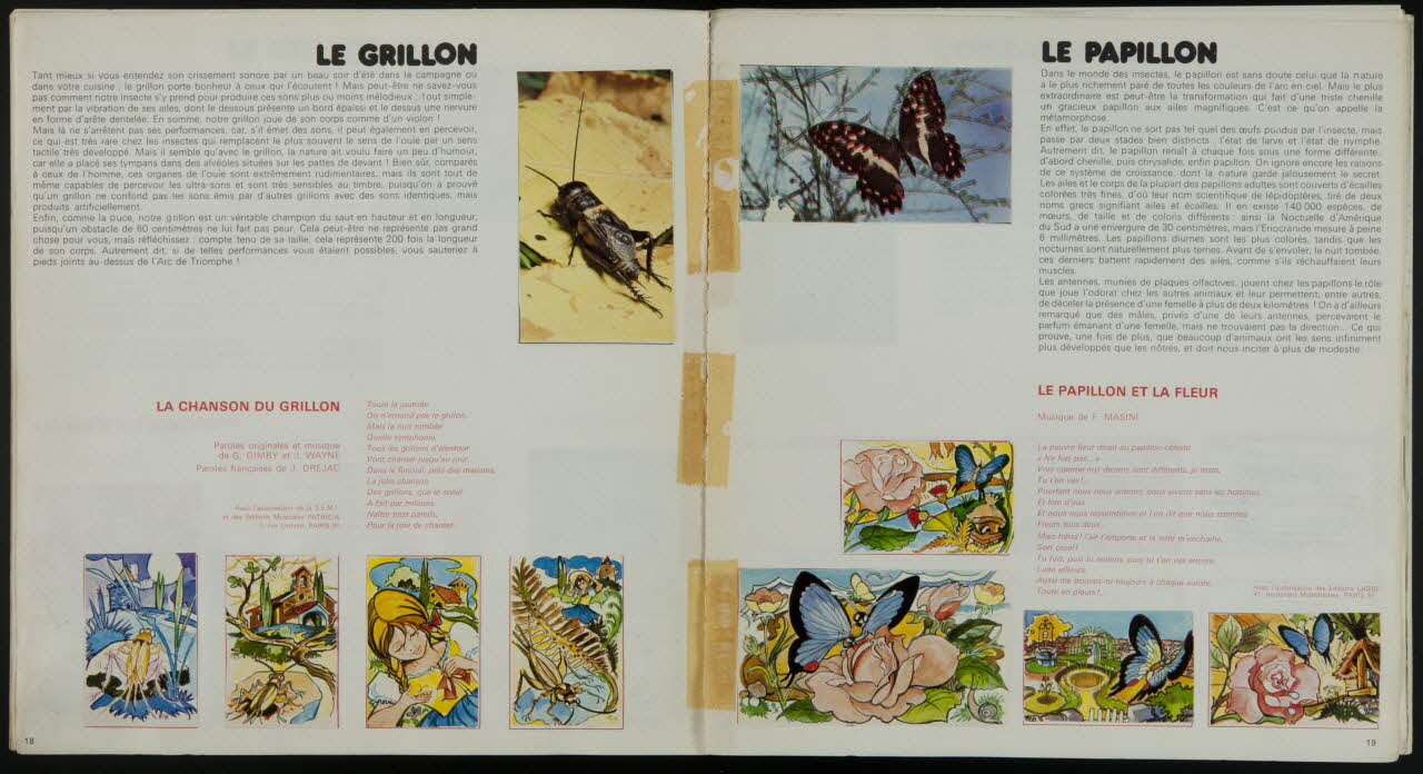 album LES ANIMAUX EN CHANSONS  ou  FRANCOIS  DE LA GRANGE  vous présente  ses petits amis  CHOCOLAT Poulain France 1974 2007.46.221 Photo