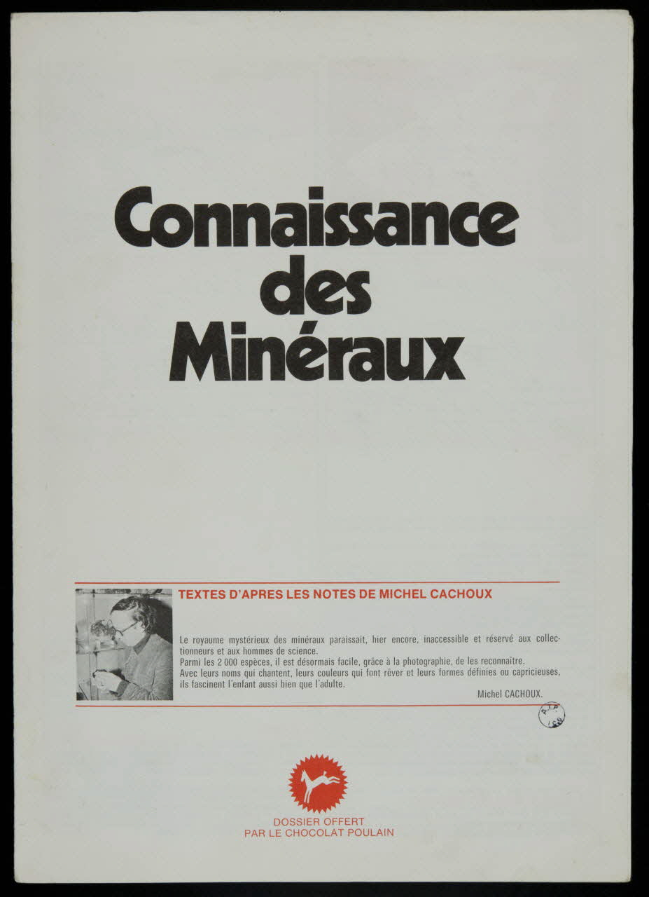 album Connaissance  des  Minéraux France 1974 2007.46.224 Photo