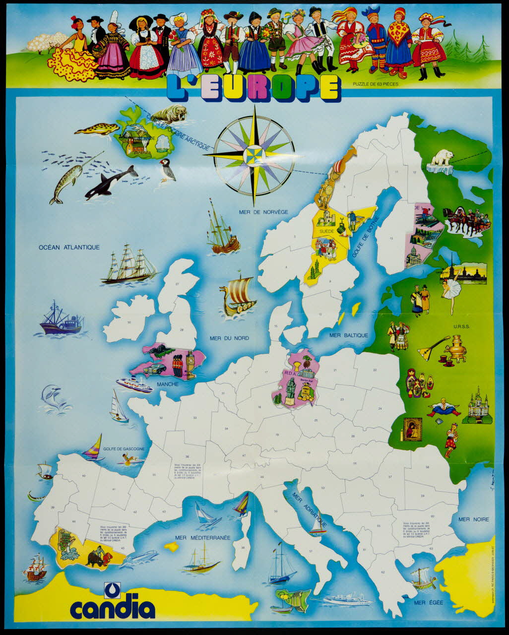 album L'Europe un super puzzle offert par candia France 1970-1980 2007.46.26.1/16 Photo