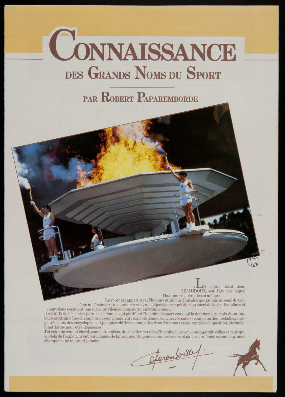 album CONNAISSANCE  DES GRANDS NOMS DU SPORT France 1988 2007.46.262 Photo Mucem