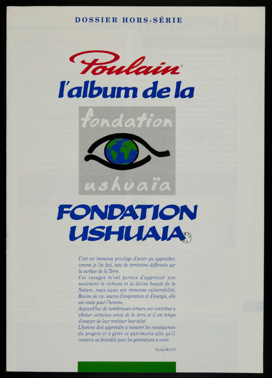 album DOSSIER HORS-SERIE  Poulain  l'album de la  FONDATION  USHUAIA France 1983-1993 2007.46.266 Photo