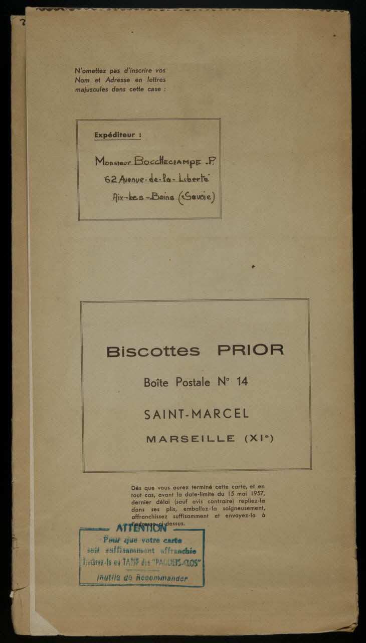 album GRAND RALLYE DES BISCOTTES PRIOR France 1958 2007.46.272 Photo