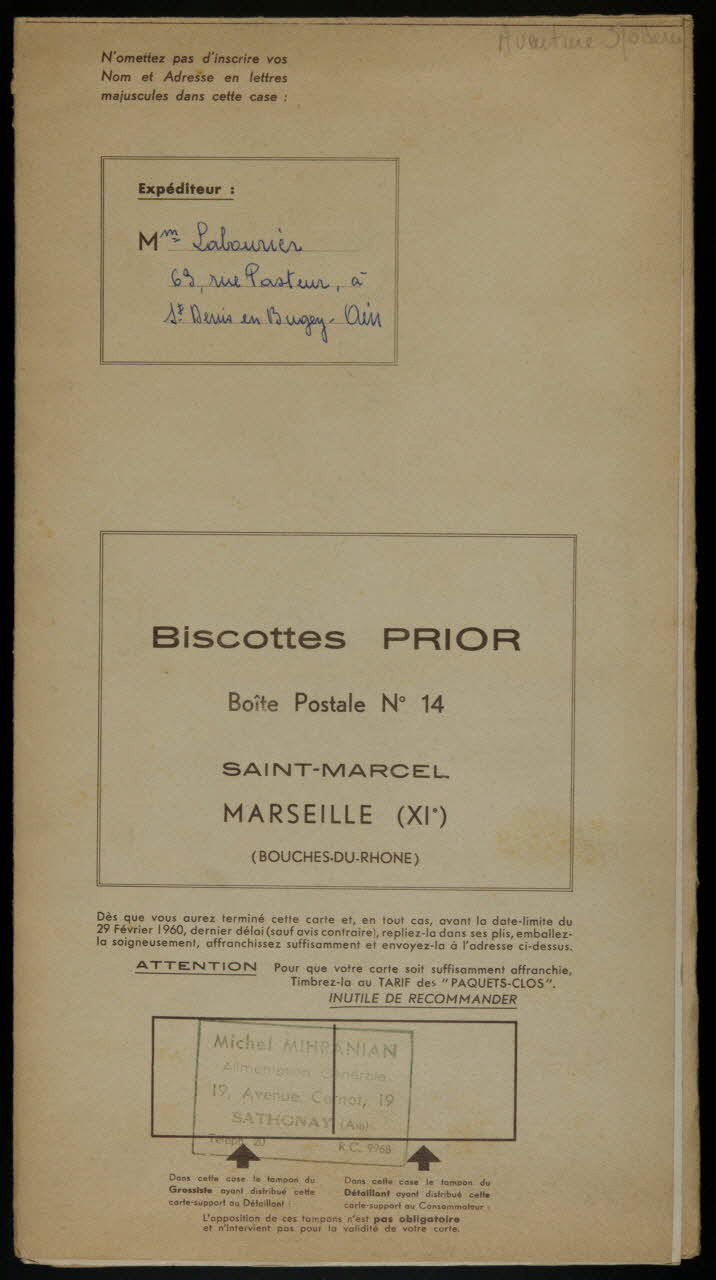 album 5ème Concours des  BISCOTTES  PRIOR  l'Aventure moderne France 1958 2007.46.273 Photo