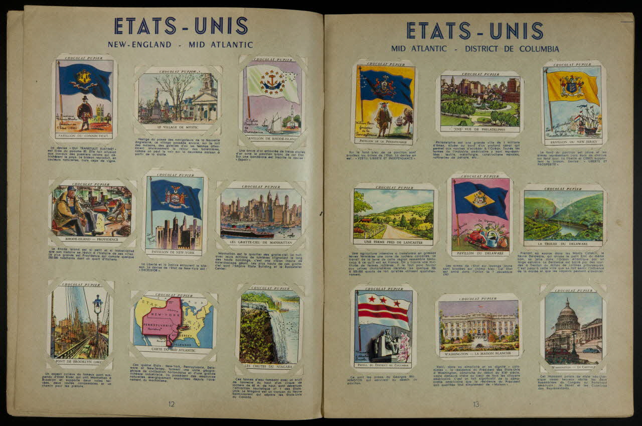 album L'AMERIQUE  DU  NORD  ALBUM  EDITE PAR LE CHOCOLAT PUPIER  D'IMAGES France 1945-1955 2007.46.279 Photo