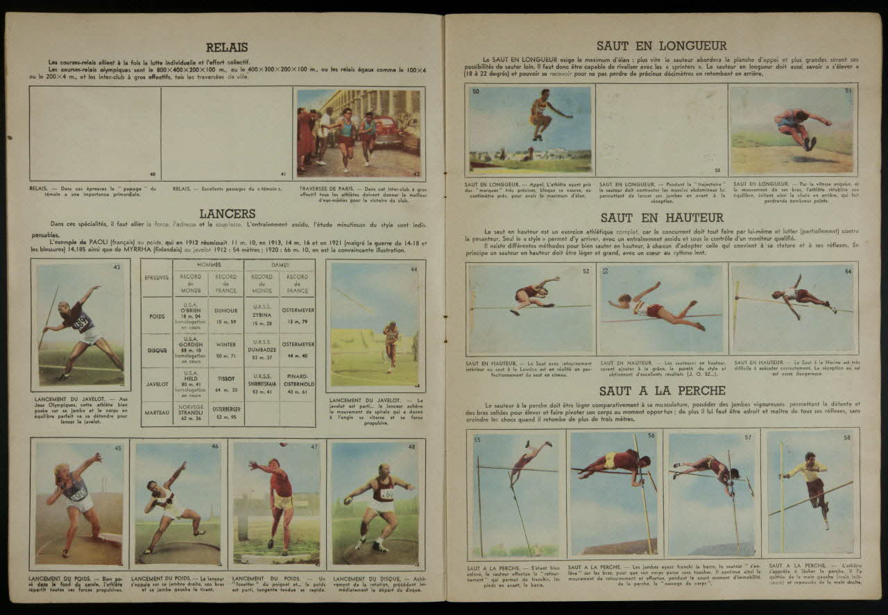 album LES SPORTS  PAR LES IMAGES  LA RUCHE MODERNE France 1954 2007.46.286 Photo