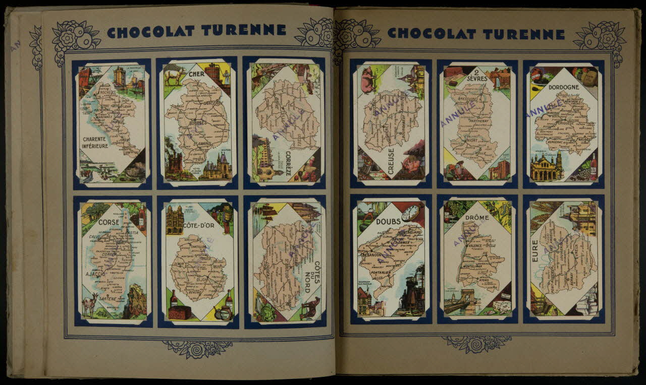 album ALBUM  DES  DEPARTEMENTS  DE LA  FRANCE  OFFERT PAR LE  CHOCOLAT  TURENNE  SEDAN France 1925-1935 2007.46.330 Photo
