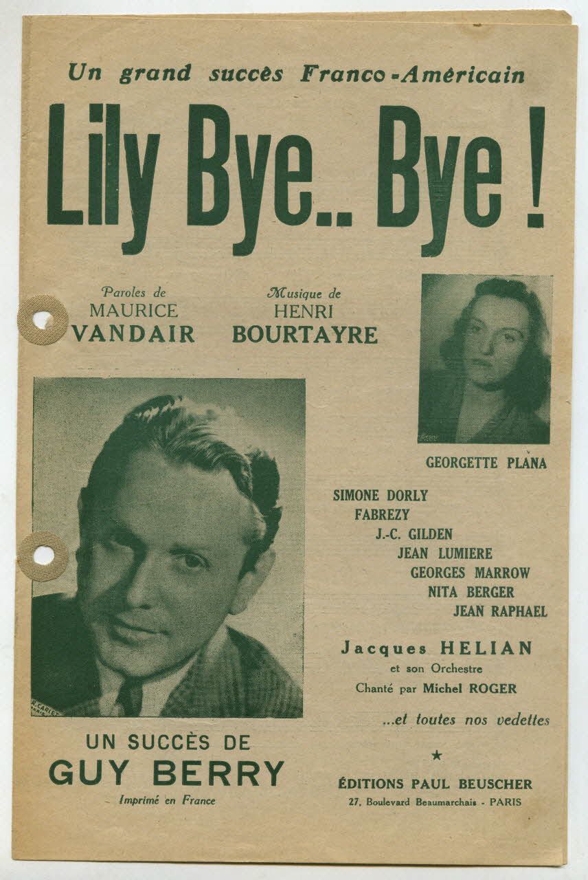 chanson petit format 1965.121.120 Photo