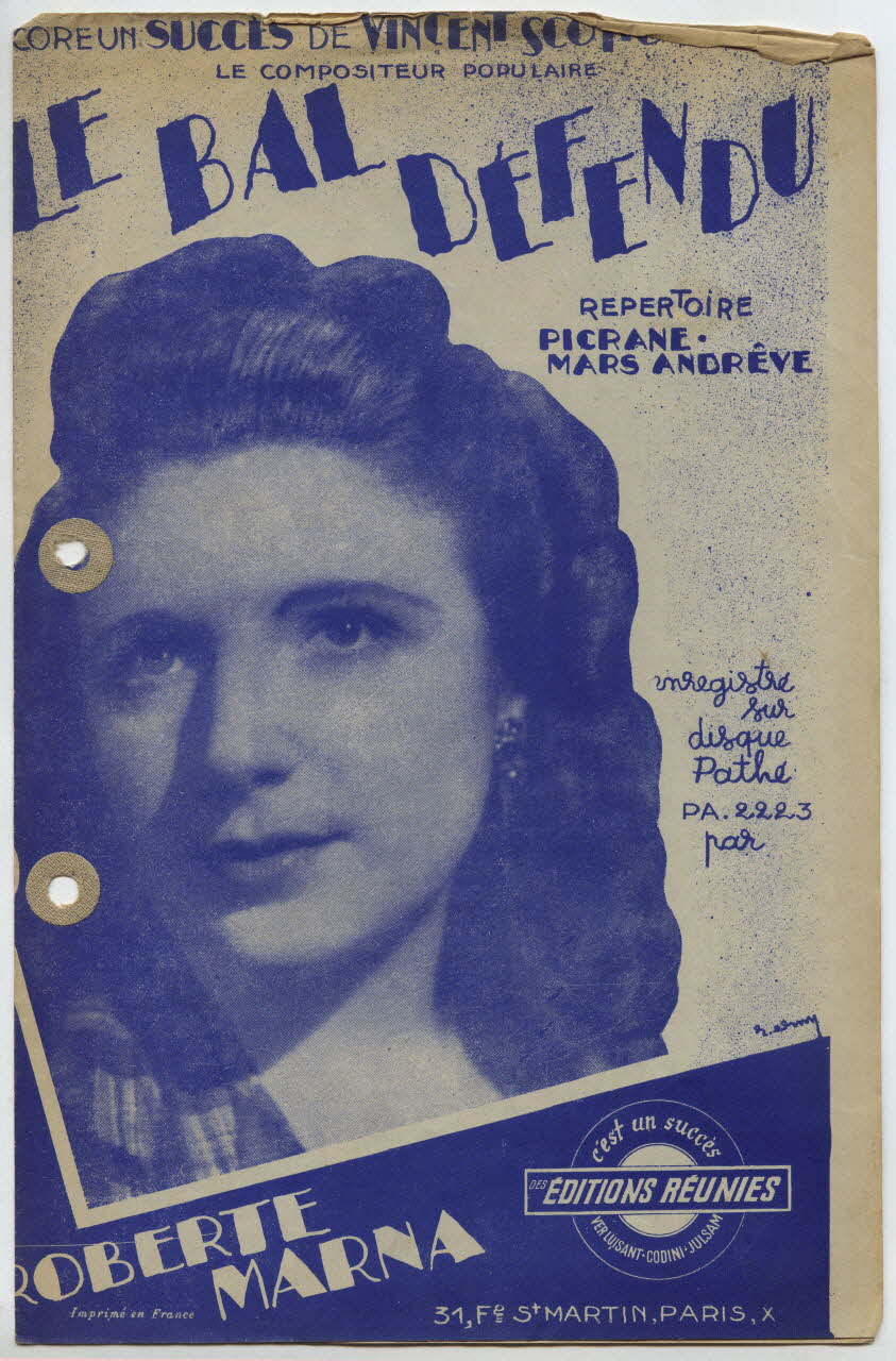 chanson petit format 1965.121.164 Photo