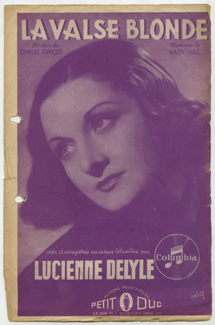 Nady-Val ; Camille François ; Lucienne Delyle ; La Clé De Sol; ; WüRth ; Petit Duc; chanson petit format Île-de-France, France 1942 1965.121.228 Photo