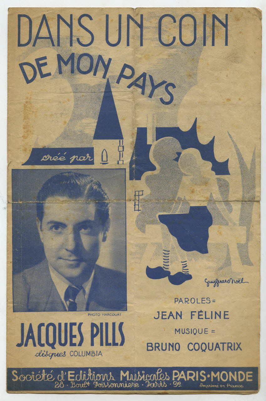 Bruno A. Coquatrix ; Jean Féline ; Jacques Pills ; Cavel Et Cie ; Paris-Monde; chanson petit format Île-de-France, France 1940 1965.121.23 Photo