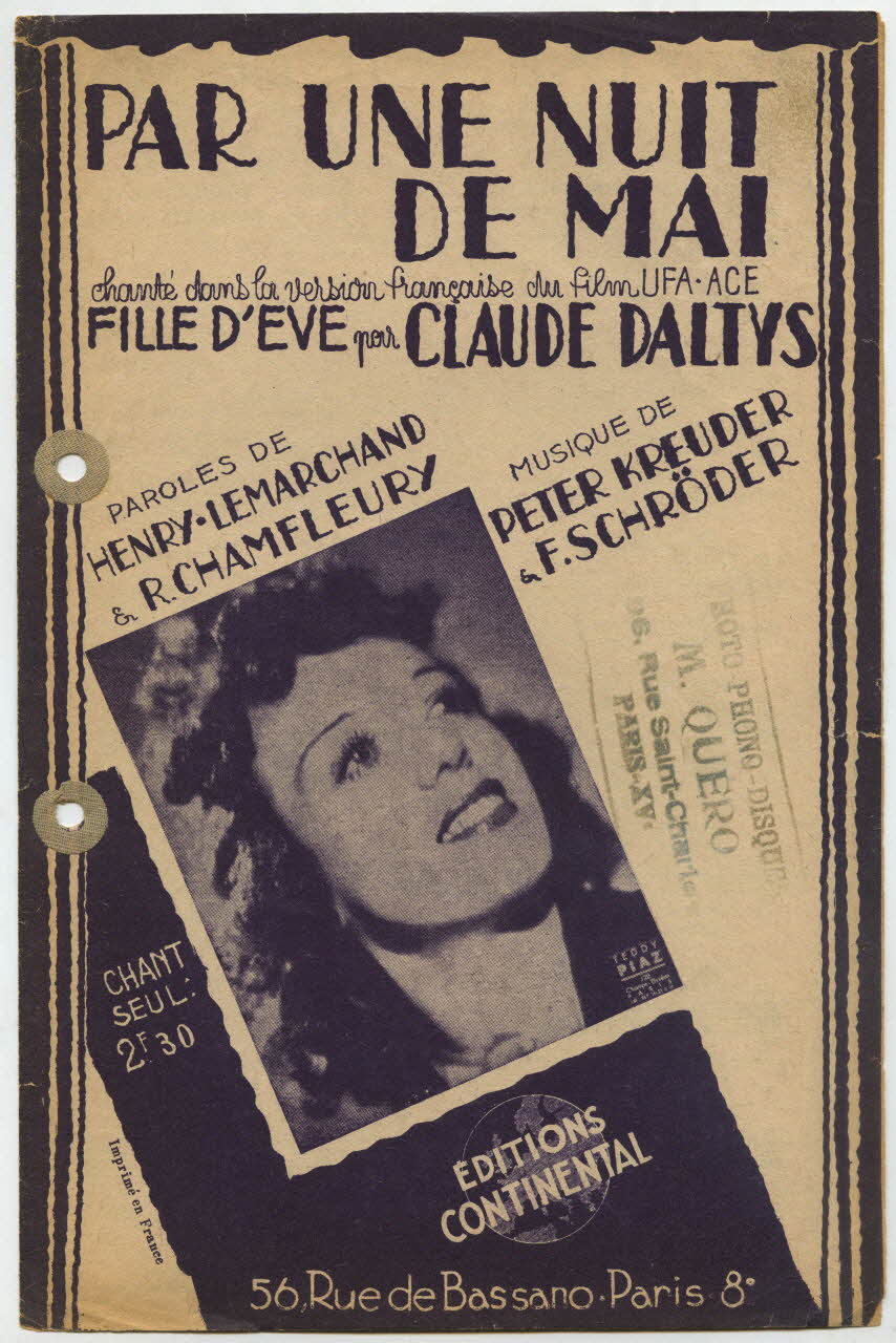 chanson petit format 1965.121.274 Photo