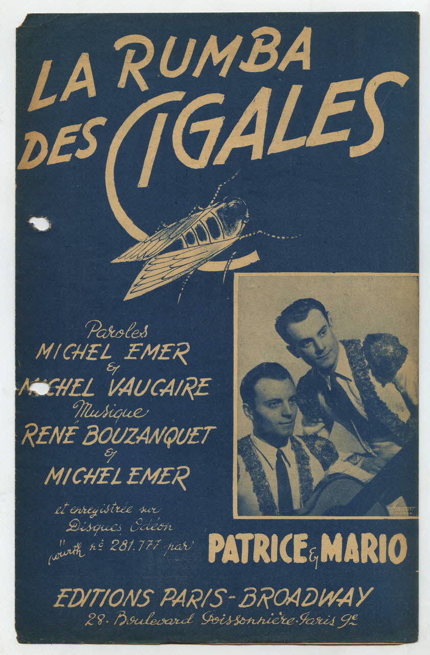 Michel Emer ; Michel Vaucaire ; René Bouzanquet ; Patrice Et Mario ; La Lyre; ; Paris Broadway chanson petit format Île-de-France, France 1947 1965.121.305 Photo